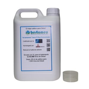 Aditivo Diésel "rb bertomeu" beco F-Plus Concentrado<br>Codificado por la OTAN<br> 1 jerrican con 5L + 1 dosificador